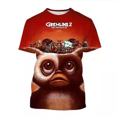 Imagem do T-shirt impressa em 3D para homens e mulheres, filme de horror de Natal, monstro fantoche, venda quente, moda nova