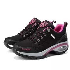 Sapatos de plataforma respirável confortáveis para mulheres, Tênis femininos, Sapatos casuais femininos, Botas curtas, Moda Lace Up, Exterior - loja online