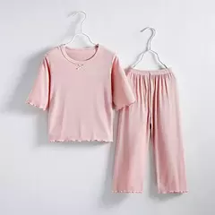 Pijama infantil de algodão orgânico com conjuntos de shorts, pijamas macios e confortáveis para meninas, eco friendly, sono noturno suave, verão - comprar online