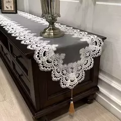 Toalha De Mesa De Renda De Flor Antiderrapante, Tampa De Mesa, Retângulo, Cozinha, Jantar, Café, Festa, Mesa, Decoração Do Armário