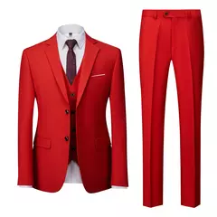 Conjunto de terno casual masculino de negócios, jaqueta masculina, blazers, calças, calças, colete, colete, moda, 2023 - loja online