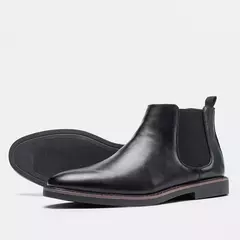 Botas de couro chelsea masculinas, marca de moda confortável, 40-46, 2024 - loja online