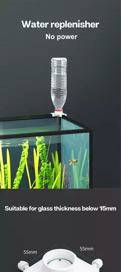Dispositivo automático de reabastecimento de água para aquário, ferramentas de ajuste de nível de água superior, ferramenta de ajuste de parede para tanques de peixes na internet