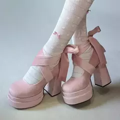 Designer plataforma feminina mary jane sapatos moda elegante cinta cruzada sapatos de salto grosso senhoras estilo universitário vestido bombas sapatos