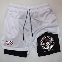 Masculino Anime 2 em 1 Calções Esportivos, Calções de Compressão Atlético Calças de Treino Fitness Running Sportwear, Desempenho Ginásio - loja online