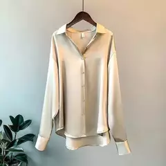 Camisa de botão manga longa feminina, blusa de senhora do escritório, blusa casual doce, estilo coreano, moda verão, outono, inverno - comprar online
