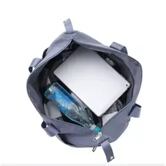 Mala de viagem dobrável para mulheres, separação seca e úmida, bolsa de bagagem leve, bolsa de ombro manual, bolsa de ioga e fitness com rodas - loja online