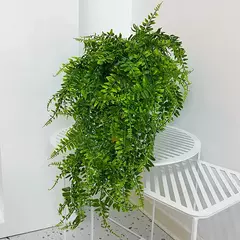 Imagem do Persian Fern Leaves Vines, Planta Artificial Pendurada, Folha De Plástico, Grama, Festa De Casamento, Parede, Varanda, Decoração De Quarto De Casa, 90cm