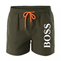 Shorts esportivos respirável de secagem rápida masculino, calções casuais com cordão forrado com malha, surf à beira-mar, praia, verão, novo