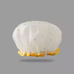 Double-Layer Shower Cap para senhoras, PVC, impermeável, à prova de óleo, banheiro, cozinha, agregado familiar, banhando-se - comprar online