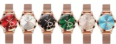 Imagem do OLEVS-Relógio de pulso quartzo japonês feminino, relógios impermeáveis, pulseira de aço inoxidável, vestido fashion, luminoso Diamond face, relógio feminino