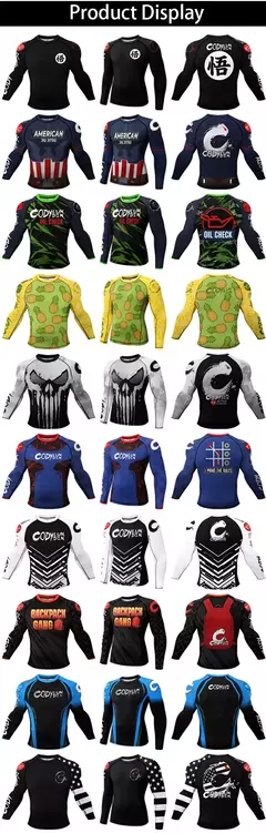 Imagem do Manga comprida Surf Camisa com Silicone, Fitness Wear, Compressão Fitness Wear, Praia Swimwear, Proteção UV, Rash Guard, Novos Produtos de Natação