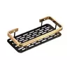 Wall Mounted 2-Tier prateleira flutuante para banheiro, sem broca, Shampoo Holder, prateleiras para cozinha, Hardwares Organizer