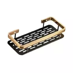 Wall Mounted 2-Tier prateleira flutuante para banheiro, sem broca, Shampoo Holder, prateleiras para cozinha, Hardwares Organizer