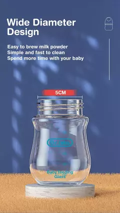 Mamadeiras de leite antiflatulência recém-nascidas, Mamadeira, Vidro, Sem BPA, 90ml, 160ml, 1pc
