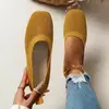 Sapatos baixos para mulheres, sapatos baixos, cabeça redonda, sólido, boca clara, malha doce, respirável, grande, solteiro, primavera, outono, moda, 2022