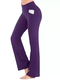 Imagem do Ogilvy Mather-Calça de perna feminina, Palazzo Largo Assassino, Cintura alta, OL Ladies Calças longas de carreira, Sólido, Elegante, Feminina