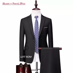 Terno monocromático de três peças masculino, vestido de noiva monocromático para noivo, colete e calça, marca de luxo, negócios formais, 14 cores, M-6XL