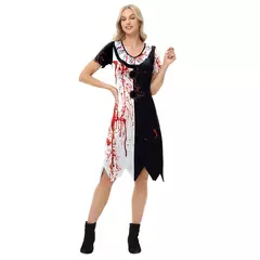 ZAWALAND Cosplay Scary Terrifier 3 Vestido palhaço para mulheres, sangramento de horror, impressão 3D, roupas de festa, fantasias de Halloween, adulto