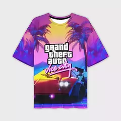 Homens e mulheres Grand Theft Auto Vice City 3D Print Streetwear, Camisetas de grandes dimensões, Tees crianças, Tops roupas, novo jogo, GTA - Wolf Magazine