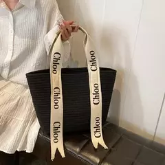 Cesta Vegetal Tecida à Mão para Mulheres, Sacola De Palha, Designer Bags, Designer Bags, Bolsas De Praia, Férias, Beira-mar, Verão