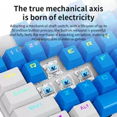 SKYLION-K87 Teclado mecânico com fio, 20 tipos de iluminação colorida, jogos e escritório, Microsoft Windows e Apple IOS System - comprar online
