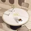 Toalha de mesa redonda impermeável do PVC, mesa de jantar à prova de óleo, estilo minimalista japonês, decoração do lar