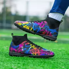 Botas de futebol indoor para homens, chuteiras de futebol de futsal, tênis antiderrapante, sapatos infantis, novos e originais