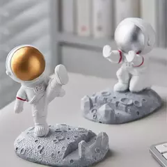 Astronautas e Suporte para Celular, Decoração de Mesa de Escritório, Estilo Nórdico, Ornamentos, Resina Spaceman Bracket, Brinquedos, Presente na internet