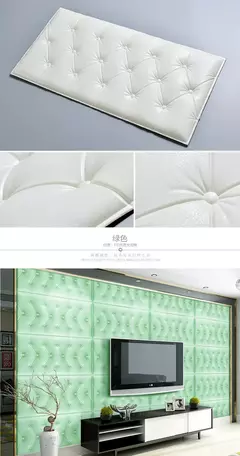 Imagem do Adesivos de parede 3D para quarto e sala de estar, papel de parede autoadesivo, tatami espesso, tapete de parede anticolisão, almofada de espuma macia para crianças