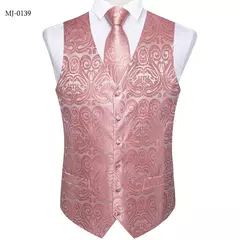 Festa de casamento ouro colete paisley floral jacquard colete masculino 4 pçs colete gravata lenço anel hanky abotoaduras conjunto dibangu - Wolf Magazine