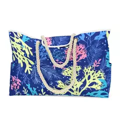 Saco de praia impermeável de tamanho grande para mulheres, bolsa de ombro para