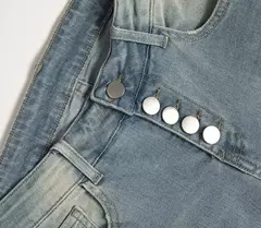 Amazon shein denim cintura magra lápis jeans feminino franja design danificado transfronteiriço temu tecido fino comprimento médio da cintura - Wolf Magazine
