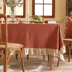 Toalha de mesa de algodão, Toalha de mesa branca lavável para festa de casamento Decoração de banquete de jantar - loja online