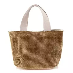 Fsafashion-bolsa de tecido palha para mulheres, bolsa casual para férias, bolsas com alça superior, bolsas de ombro retrô artesanais, moda feminina, 2024