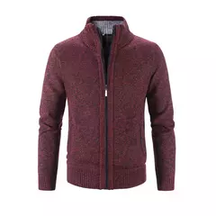 Suéter de malha de peito único masculino, cardigã justo, suéteres casuais, casacos sólidos, primavera, outono, nova moda - loja online