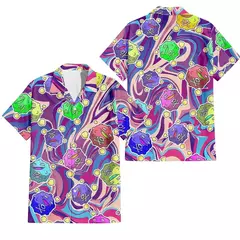 Imagem do Camiseta grande solta com estampa animal havaiana masculina, blusa de manga curta, 3D divertido, desenhos animados, praia, verão, novo