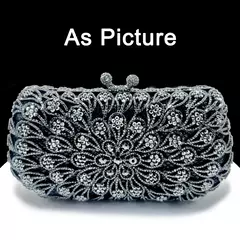 Bolsa De Diamante Para Mulheres, Saco De Noite, Saco De Jantar, Oco De Cristal, Mão De Strass, Festa De Casamento De Luxo, Presente De Natal, Mais Recente