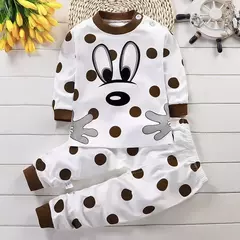 Conjunto pijama de algodão infantil, roupas íntimas de primavera e outono, bebês meninos e meninas Catoon - comprar online