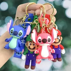 Super mario bros disney chaveiro, feito de pvc, silicone, desenhos animados, figura de ação, brinquedo, pingente, carro, bolsa, jóias, presentes - Wolf Magazine