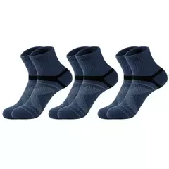 Meias esportivas pretas masculinas, casual, macia, correndo, verão, absorvem o suor, respirável, meia masculina, alta qualidade, 3 pares - Wolf Magazine