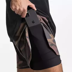 Shorts masculinos de corrida respirável de secagem rápida, calções de treino de basquetebol para ginástica, calças curtas para exercícios 2 em 1, novo verão, 2024 na internet