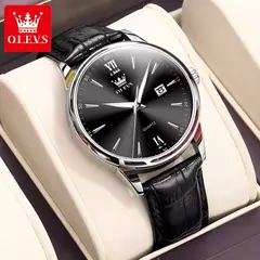 OLEVS-Relógios de luxo high-end para homens, relógios originais de aço inoxidável, marca top, relógio de quartzo, relógio manual, moda - Wolf Magazine