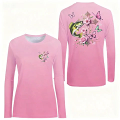 Roupas de pesca criativas impressas em 3D Design personalizado Proteção solar respirável adequada para pesca e lazer ao ar livre