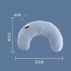Travesseiro pequeno para gatos e cães, tapete de dormir, protetor de pescoço, travesseiro em forma de u, macio e grosso, resistente à mordida, inverno, quente e confortável - loja online