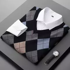 Suéter de malha sem mangas masculino, colete jacquard casual para negócios, plus size 6XL 7XL 8XL, primavera e outono 2022 - Wolf Magazine