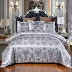 High End Jacquard Bedding Set, Luxo, Europeu, Conjuntos de cama de casamento, Rainha, American Satin, Double Duvet Cover, - comprar online