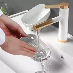 Super ventosa saboneteira com drenagem de água para banheiro suporte de sabão kithcen esponja recipiente de sabão suprimentos do banheiro