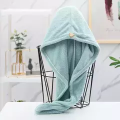Toalha de cabelo comprido de secagem rápida para mulheres, boné de banho macio com microfibra, chapéu de banho - comprar online