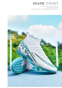 Botas de campo de futebol profissional para homens, grampos antiderrapantes, sapatos de treinamento de grama interna para crianças, sociedade original na internet